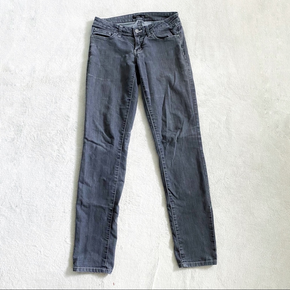 Prana grey straight leg denim jeans size 26